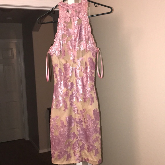 Tan and pink sequin dress - Picture 3 of 3